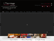 Tablet Screenshot of hotelhermitagegantois.com